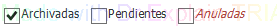 7. Filtro Casillas de seleccion de tipo de facturas  